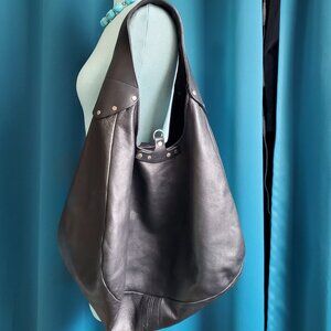 🔥D.E.A.N. Black Leather Slouchy Hobo Bag / Tote - Made in USA
